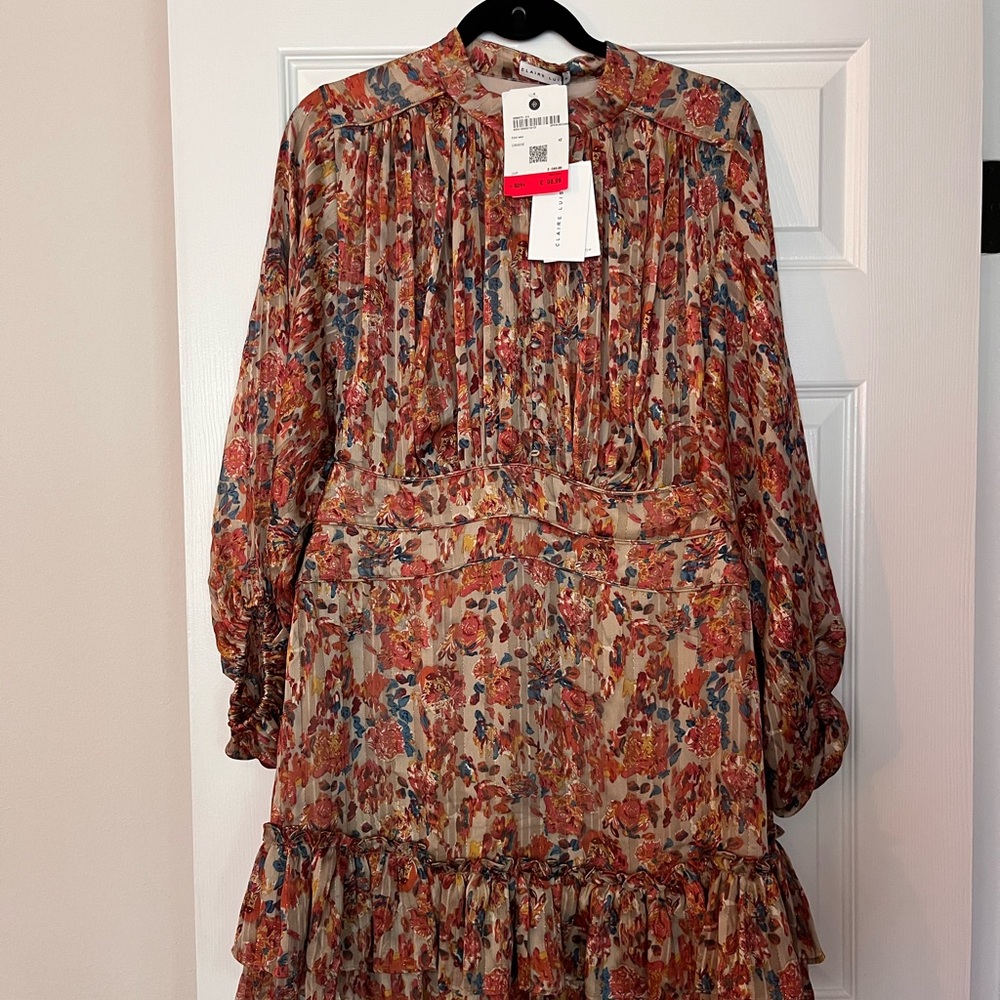 Floral Long Sleeve designer Dress